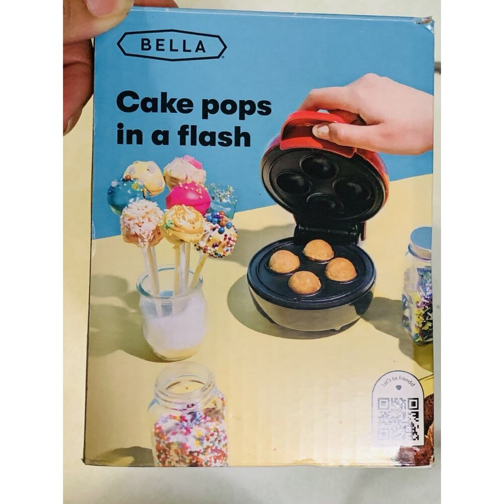 Bella Mini Cake Pop Maker Red Nonstick Cooking Tested - Picture 7 of 8